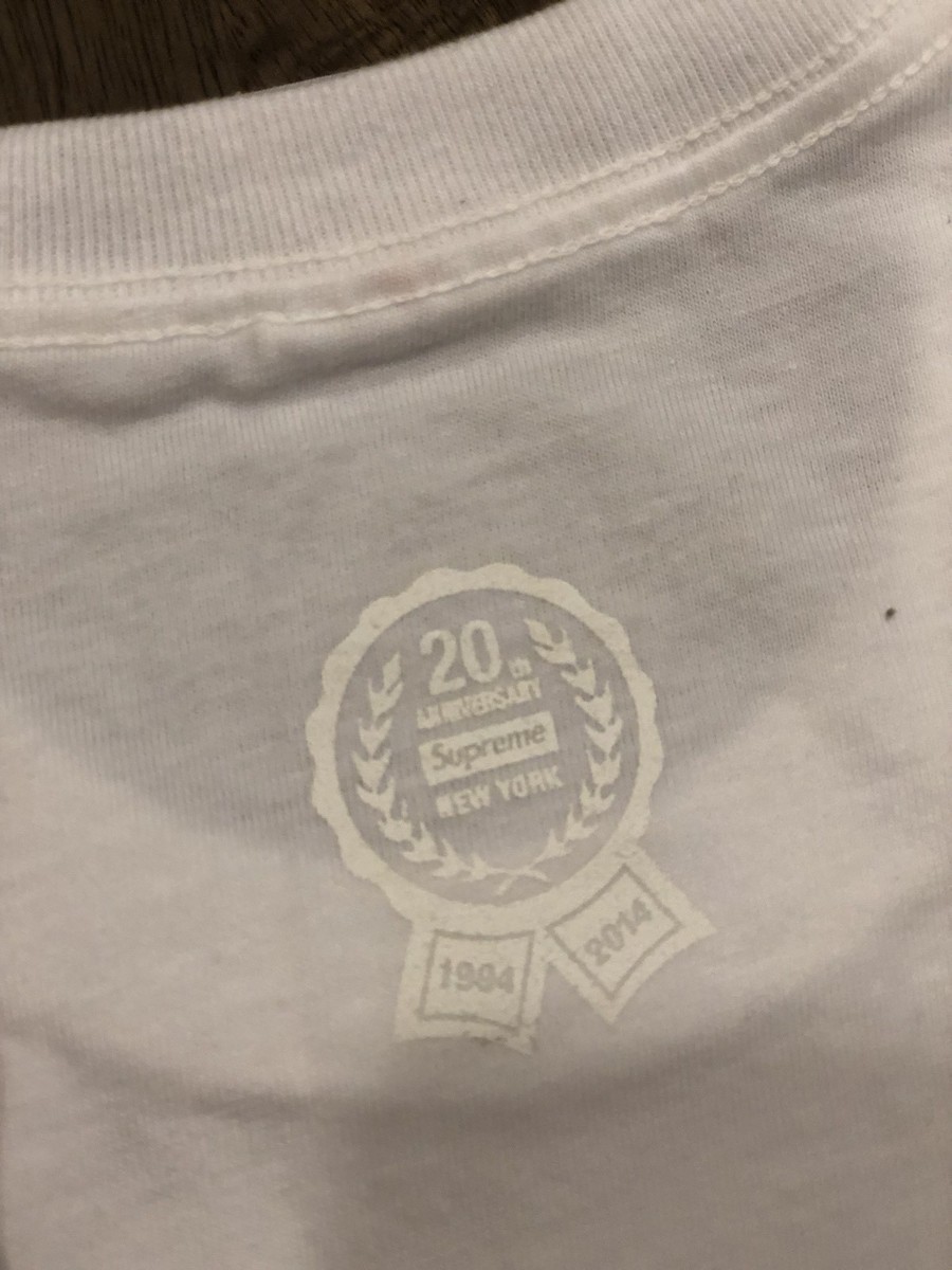 Supreme 20th Anniversary Box Logo SS14 Tee T-shirt White Supreme 20th Anniversary Box Logo SS14 Tee T-shirt White
