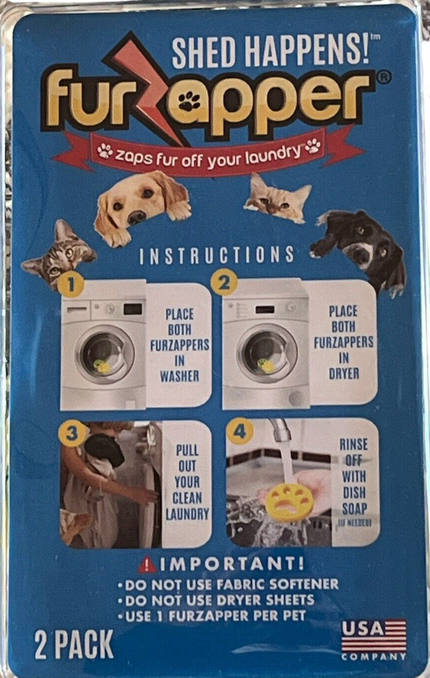 FurZapper Pet Hair Remover For Laundry Reusable Dog Cat Removes Fur