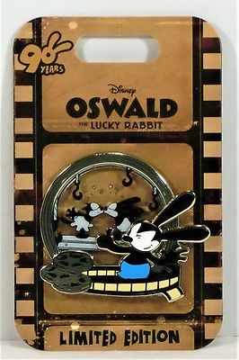 Disney 90th Anniversary Oswald the Lucky Rabbit & Ortensia Kiss 3-D Pin LE 3750