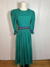 Vintage Just Focus Dress Size 9/10 80s 90s Prairie Dress 100% Cotton USA Made