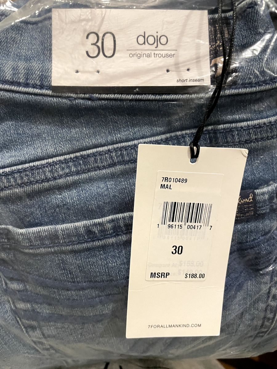7 for all mankind dojo original trouser size 30 | eBay