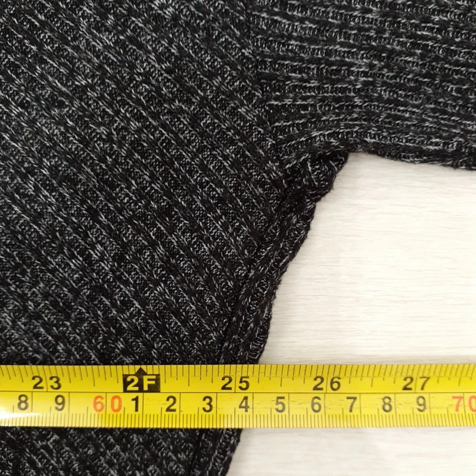 F&F Boxy Pullover Jumper Size L 14-16 Charcoal Black Stretch Long Sleeve Winter - Image 3 of 4