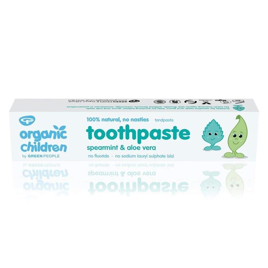 GREEN PEOPLE ORGANIC CHILDREN TOOTHPASTE - SPEARMINT & ALOE VERA (50ML) ECO CERT