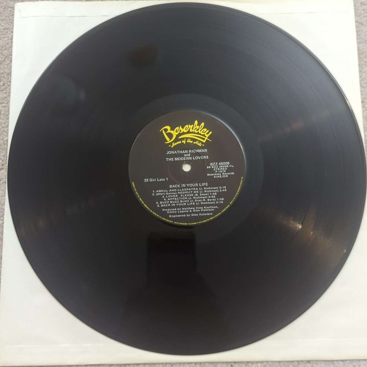 英LP Jonathan Richman &amp; The Modern  Back In Your Life MOVLP2462 Music On Vinyl /00260 Jonathan Richman & The Modern Lovers Back In Your Life Vinyl