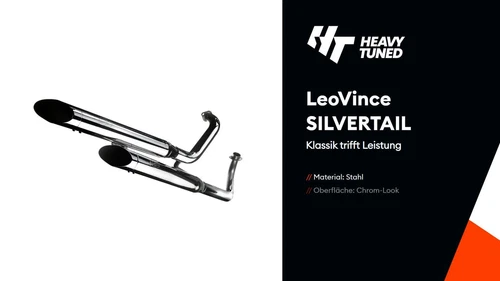 Endschalldämpfer LeoVince SLIP-ON SILVERTAIL K02, chrom für Hyosung Aquila GV - Video 1 von 2