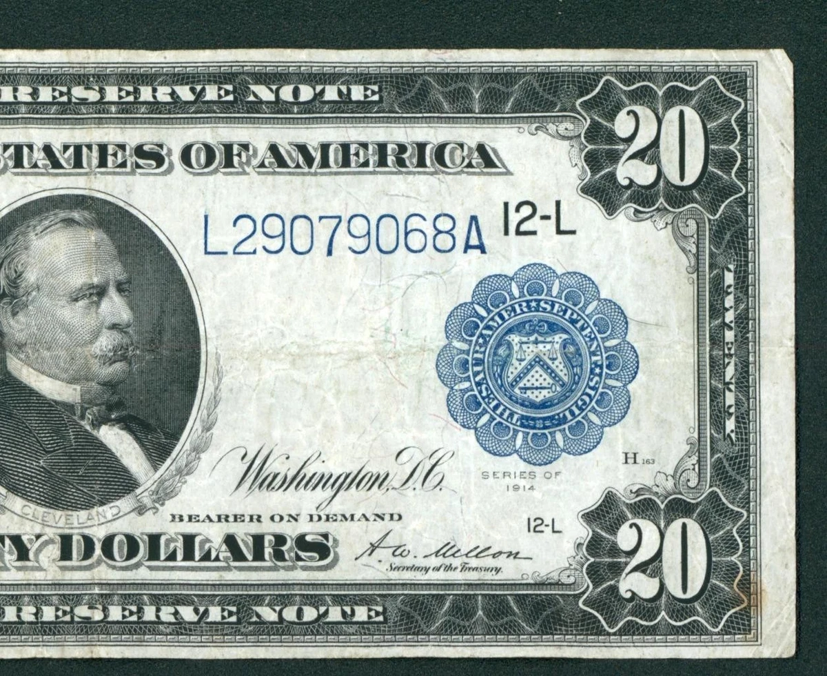 1914 $20 美联储大说明| eBay