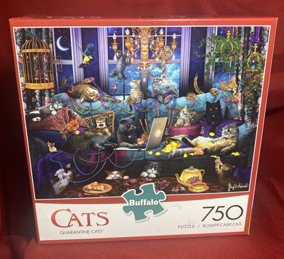 New Buffalo Games - Quarantine Cats  750 Piece Jigsaw Puzzle Animal Colorful Art