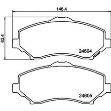 Hella Bremsbeläge vorne für Dodge Fiat Jeep VW