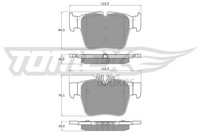 Bremsbelagsatz Scheibenbremse Tomex Brakes TX 18-54 FüR C253 Mercedes GLC X253