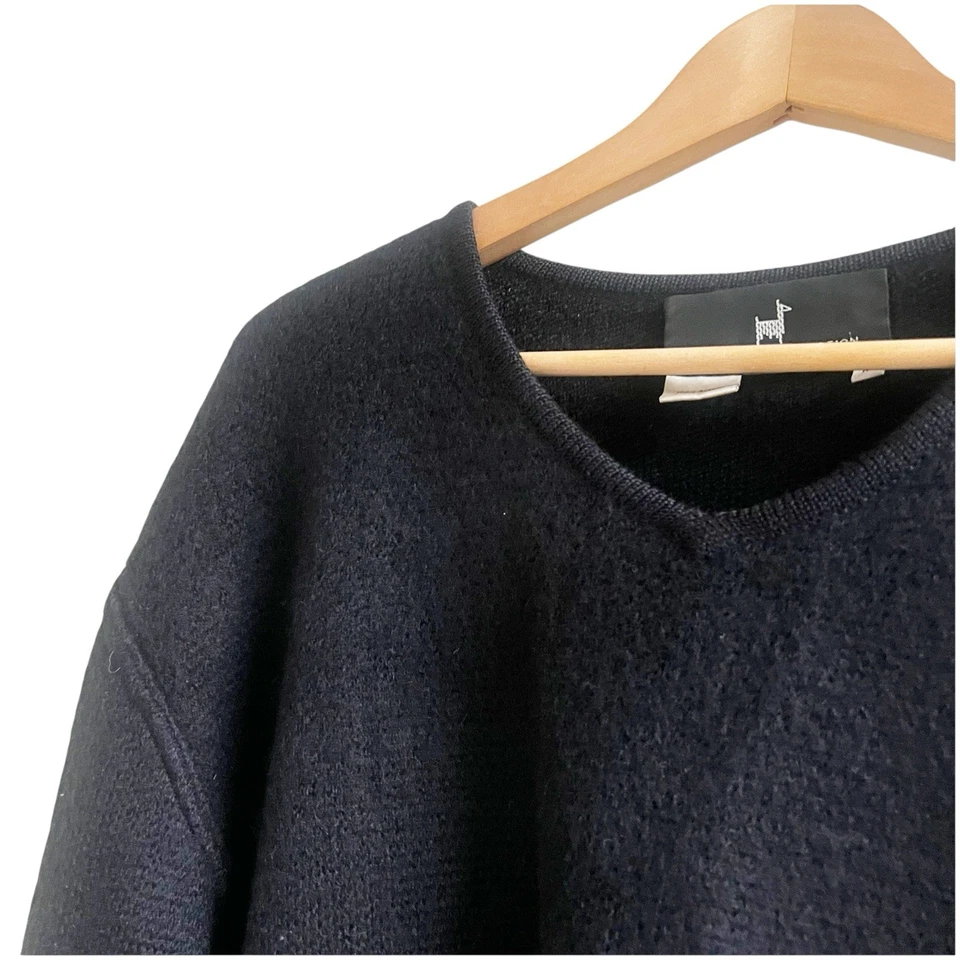 Peruvian Connection Men’s 100% Alpaca Sweater Size Medium Colorblock Black Gray  - Image 4 of 4