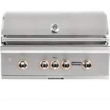 Coyote S-Series 36-Inch 3-Burner Built-in Propane Grill with Infrared Burner