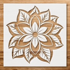 Elegant Layered Floral Stencil Design for Crafting and DIY Projects - StencilAir