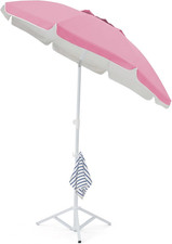 6.5Ft Sun Shade Umbrellas, Portable Umbrella with Stand, Lightweight Sun Protect