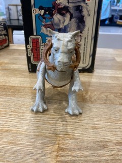 Vintage Star Wars Tauntaun figure with original box and reins