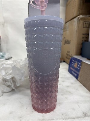 Starbucks Cherry Blossom Jelly Cold Cup 24oz Spring 2026 w/ Flower Straw Topper