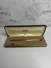 Vintage CROSS 10kt Gold Filled Ball Point Pen In Box