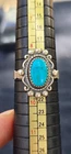 1940's SW Native Style Sterling Silver Turquoise Wheeler Manufacturing Ring Sz 9
