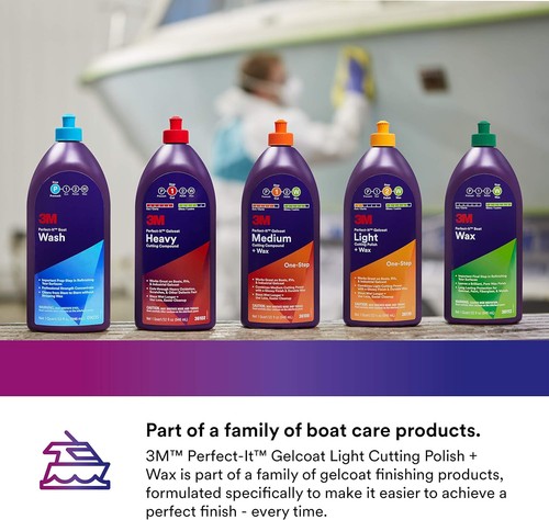 3M 36110 Perfect-It Gelcoat Light Cutting Polish Wax 946 Ml - Foto 4