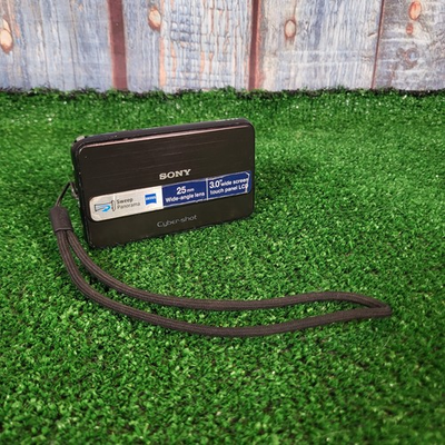 #ad Sony Cyber Shot DSC T99 14.1MP Digital Camera Black Spares or Repair GBP 39.99