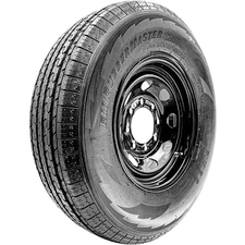 6 Assemblies RubberMaster RM76 ST 235/80R16 12 Ply 16x6.5 8 on 6.5 Black 8 Spoke