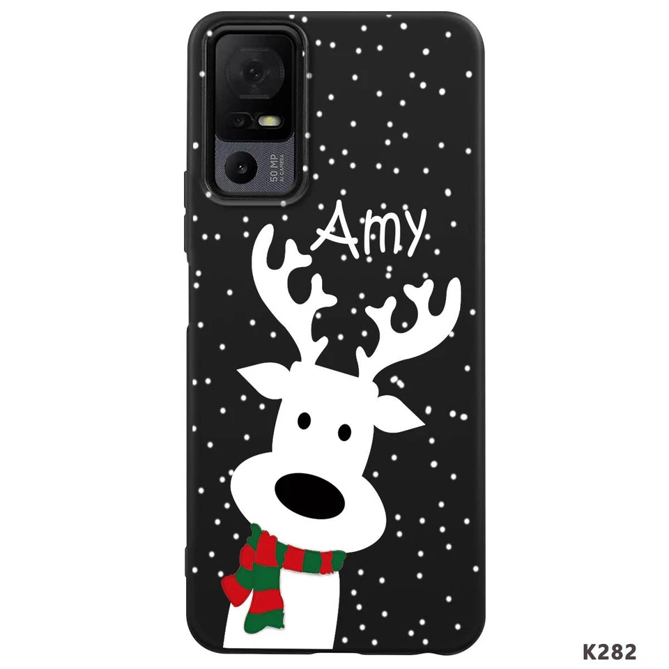 Linda funda de teléfono personalizada de Navidad para TCL Stylus 5G 50 XE 60 SE 505 K33 Foto 4 de 4