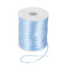 2mm x 110 Yard Nylon Satin String Cord Beading Knotting Cord Sky Blue