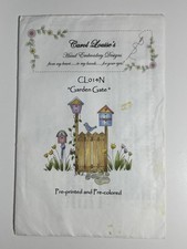 Carol Louise Hand Embroidery Iron On Transfer Garden Gate Pre Printed Pre Color