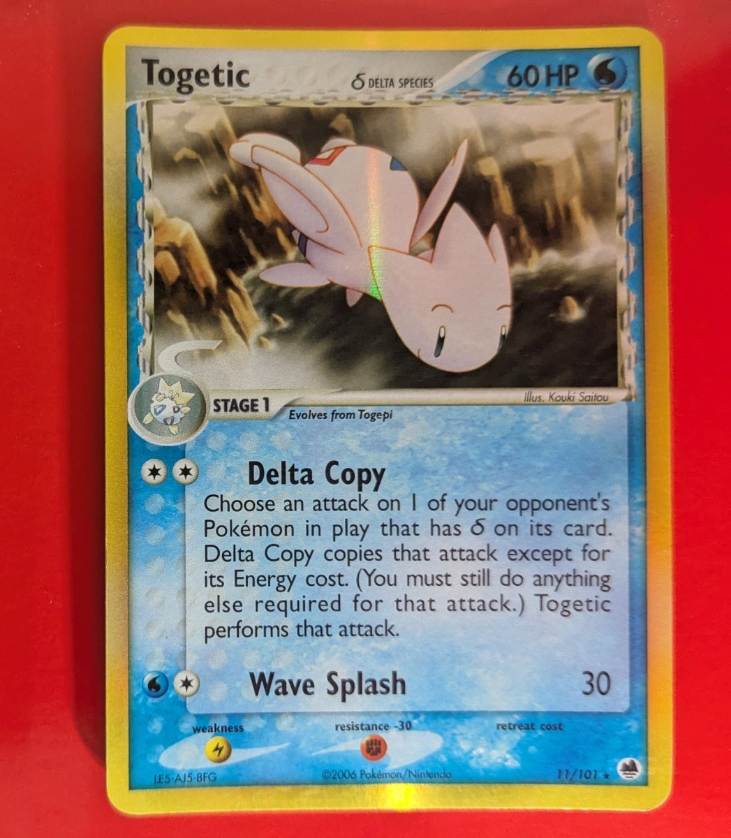 Togetic (Delta Species) 11/101 NM Excellent Condition Dragon Frontiers Holo Rare