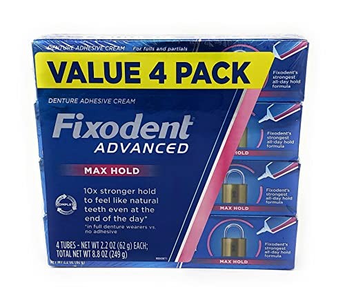 Fixodent Advanced Max Hold Zahnersatzkleber, 2,2 Unzen (4er-Pack) - Bild 4 von 4