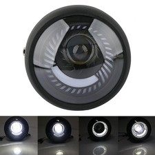 6.5'' Black Motorcycle Headlight LED Lamp Hi/Low For Bobber Chopper Cafe Racer