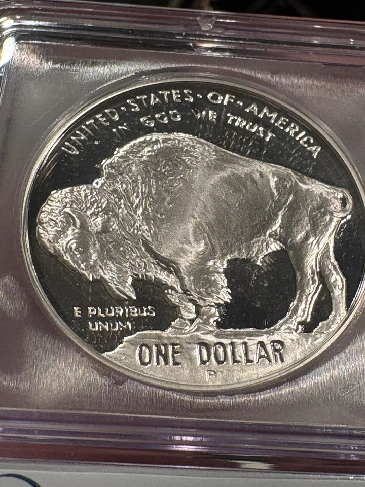 2001 P American Buffalo Commemorative Silver $1 Dollar Proof, PF70 DCAM, ICG - Image 3 of 4