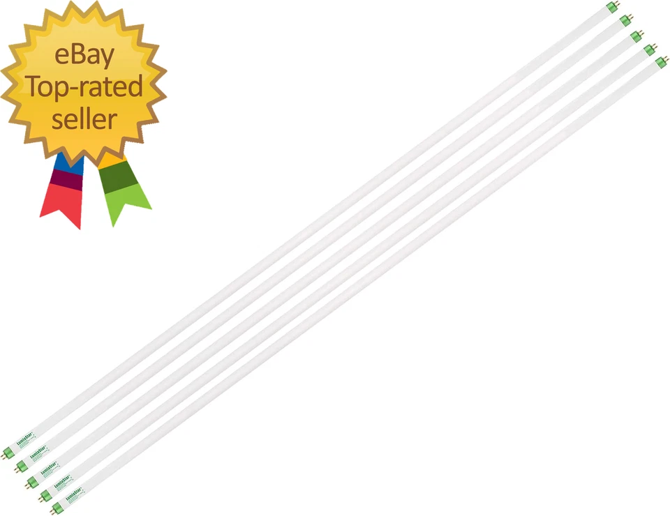 Paquete de 5 bombillas fluorescentes de crecimiento de tubos 4 pies 54 W T5 HO 6500 K Foto 2 de 2