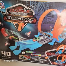 Speed Kings Double Track Racing Game. 40 piece Toy car action set