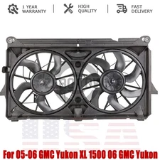 AC Condenser Radiator Cooling Fan For 2005-2007 GMC Sierra 1500 2500 3500HD