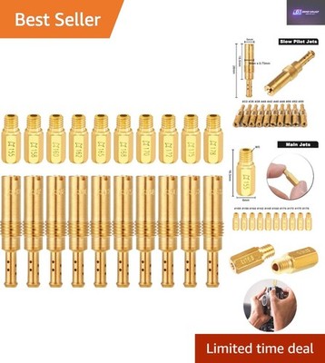 Präzisions Vergaser Düsen Zubehör Kit: 10 Haupt- & 10 Pilotdüsen für Roller