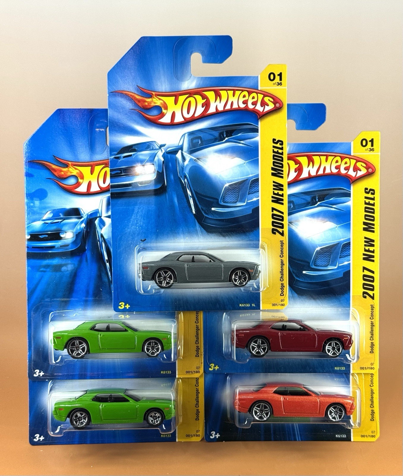 Hot Wheels 2007 New Models DODGE CHALLENGER CONCEPT (lot of 5 variations) 01/36