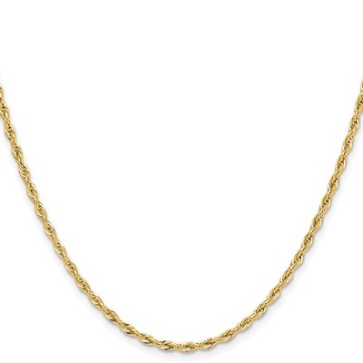 10 Karat Gelbgold Seil Kette Halskette, 2,5 mm