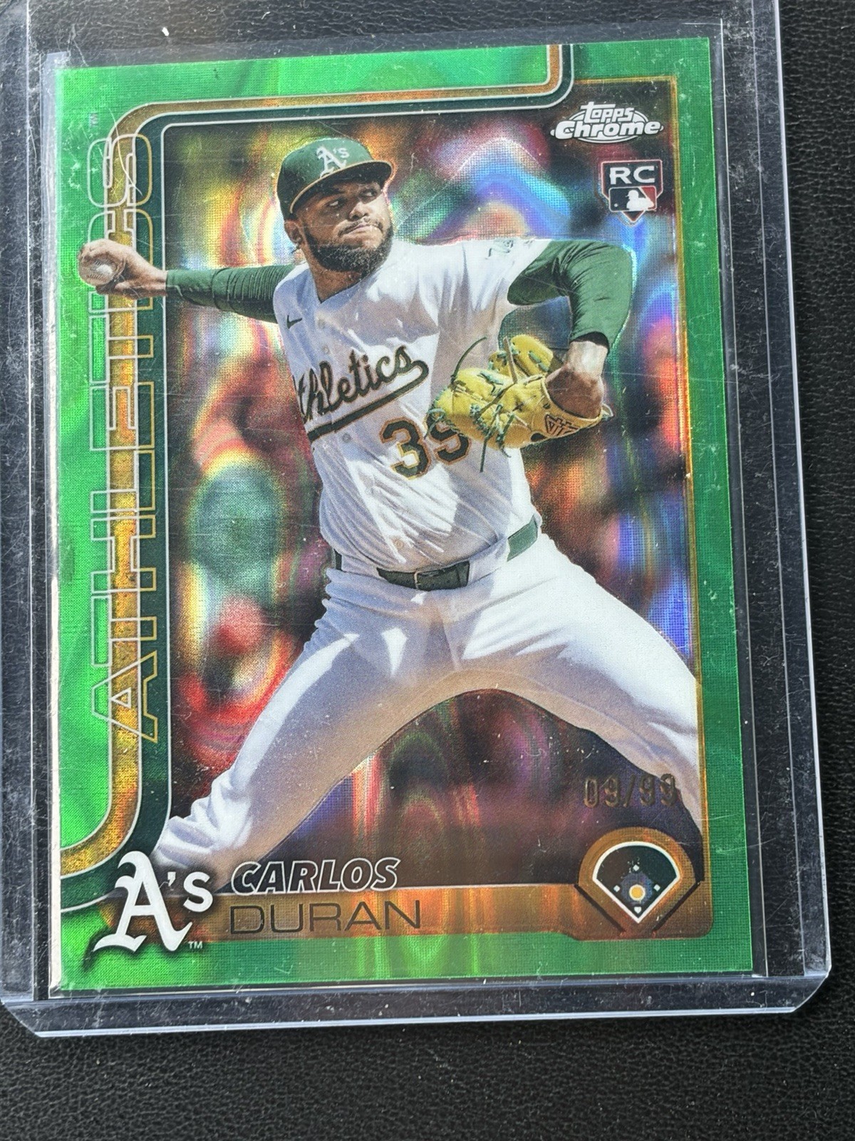 2025 Topps Chrome Update Carlos Duran #USC84  Green Lava /99 A's