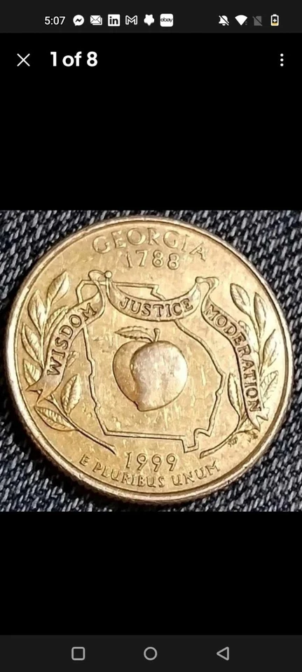 Gold  State Quarter  error coin - Image 2 of 4