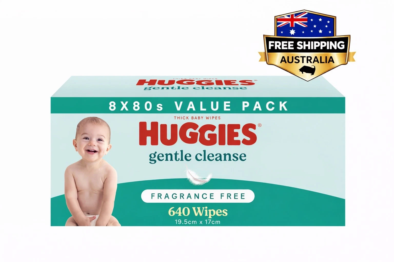 640 HUGGIES Thick Baby Wet Wipes Fragrance Free- Baby Wipes, New AU