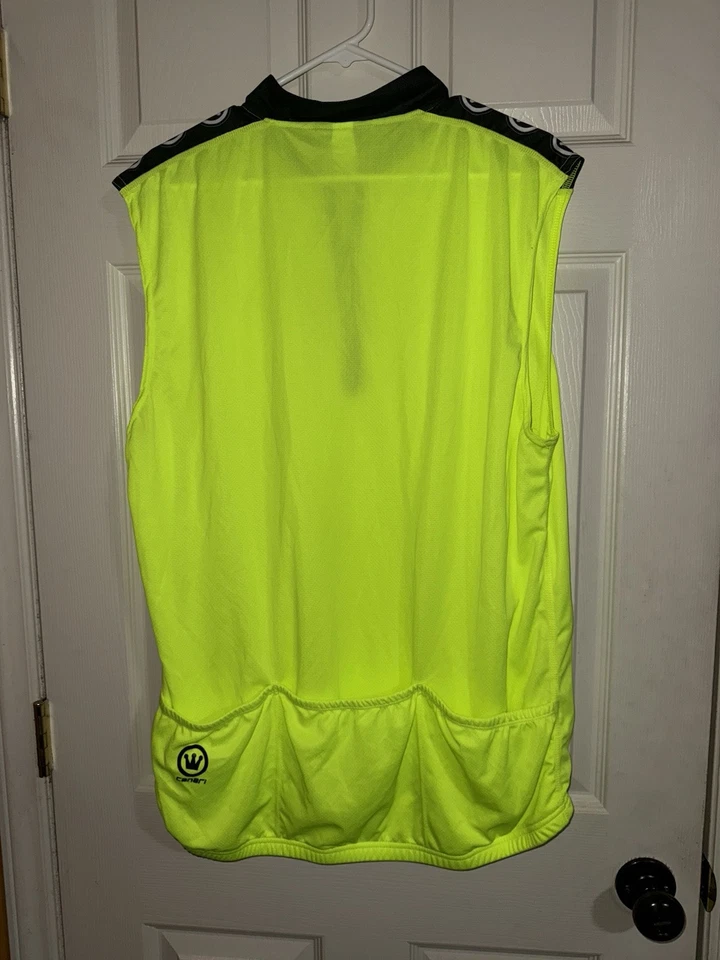 男式 Xxl Canari Windstopper 黄色黑色骑行背心 — 第 2/4 张图片