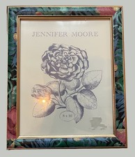 Vintage Floral Picture Frame 8x10 Gold Tone Botanical Border Personalized Insert