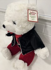 Holiday Time Teddy Bear w Tag 20  Plush 2013 Snowflake Shimmer Dan Dee Walmart
