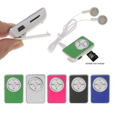Mini MP3 PLAYER PLAYER mit Kopfhörer + USB Kabel Speicherunterstützung bis 32GB 