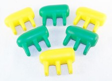Set of 6 Stress Relief Squeezers Ergonomic w/Finger Slots, Choice of Colors
