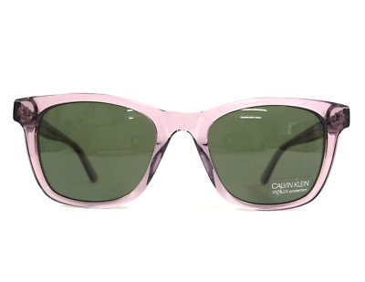 Calvin Klein Sunglasses CK20501S 535 Transparent Purple Square with Green Lenses