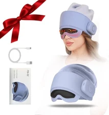 Head and Eye Massage for Stress Relief, Bluetooth-Capable, Rechargeable