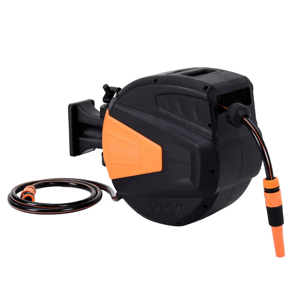 Wall Mounted 10 15 20 30M Garden Retractable Hose Water Pipe Auto Rewind Reel