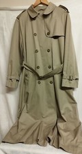 Vintage Trench Coat, Double Breast Epaulettes Belt Mac 1980s Raincoat St Michael