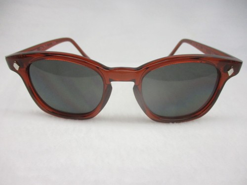Pentax Hoya Sonnenbrille Preppy Retro Hornrand 60er Stil rotes Gestell grau 48 Medium - Bild 2 von 6